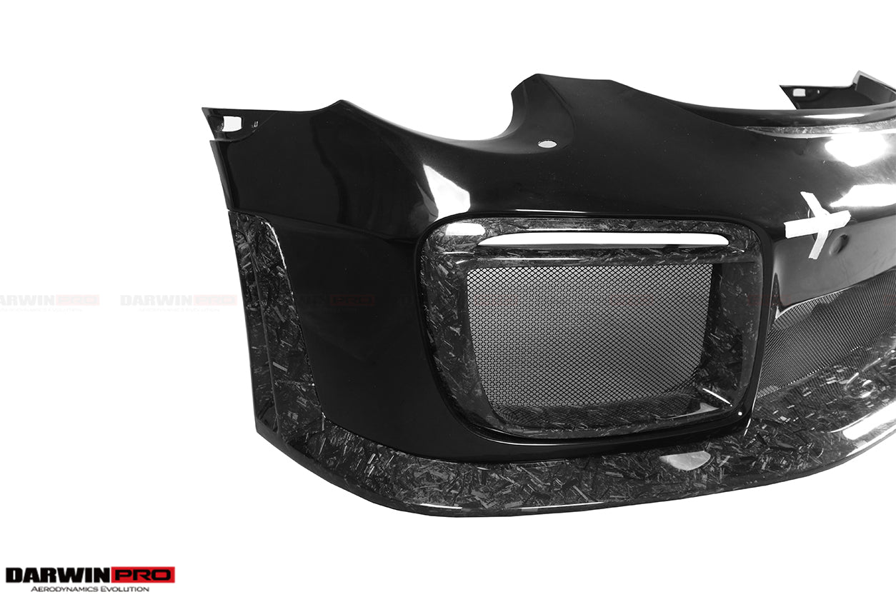 2013 - 2019 Porsche 911 991 Turbo S GT2RS Style Partial Carbon Fiber Front Bumper and Fender